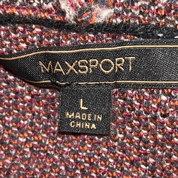 Maxsport Boho Knit Hooded Cardigan Jacket Large – Bold Paisley Pattern - Picture 6 of 7